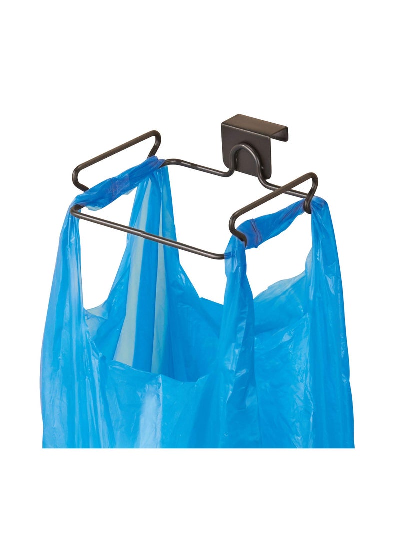 InterDesign InterDesign Classico Over Cabinet Plastic Bag Holder – Storage Organizer for Kitchen, Bronze  - Image 1