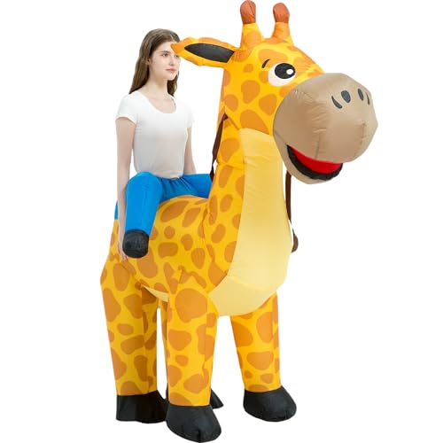 One Casa Inflatable Costume Adult,Blow Up Costumes,Ride On Giraffe Costume,Halloween Costumes for Men Women (63INCH) - Image 5