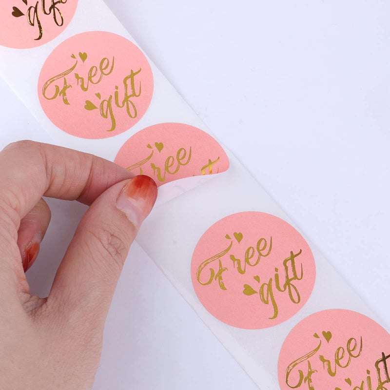 SAVITA 500pcs 1.5inch Customer Appreciation Sticker Sticker Roll Self-Adhesive Labels Decoration for Gift Backpacking Envelopes Postcards Greeting Cards - Image 3