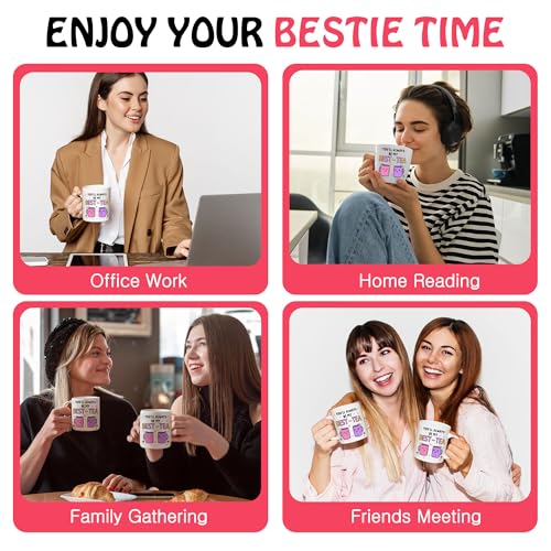 Gossby Friend Coffee Mug - BEST-TEA - Gifts for Best Friend Women - Christmas Friendship Gift for Female Friend - Best Friends Birthday Gift - Besties BFF Gifts - 11oz White Ceramic Cup - Image 5