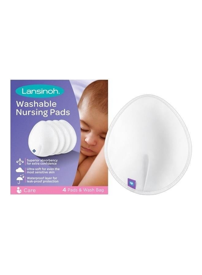 Lansinoh Washable Nursing Pads, 4 Count