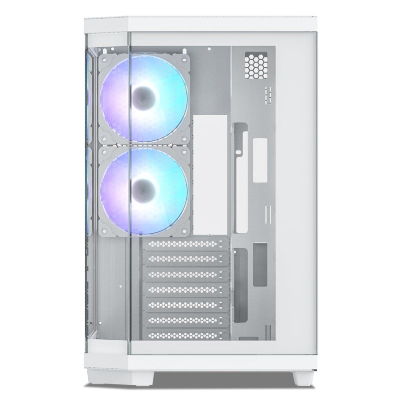 Vetroo CT3 ATX Mid-Tower Gaming Computer PC Case, Dual Chamber Panoramic Tempered Glass, Supports 360mm Radiator & 11 Fans, Up to 410mm GPU, Type-C Ready, High-Airflow for 50 Series GPUs (White) - Image 2