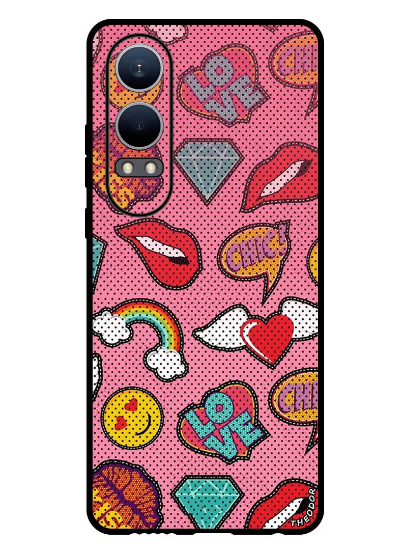 Theodor Protective Case Anti Scratch Shock Proof Bumper Cover For Oppo K12x (China) Love Signs - Image 1