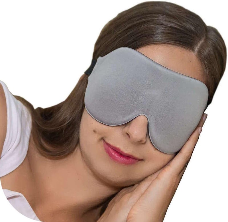 ComfyMed Sleep Mask CMEM17  Best Night and Travel 3D Eye Mask for Men and Women Grey