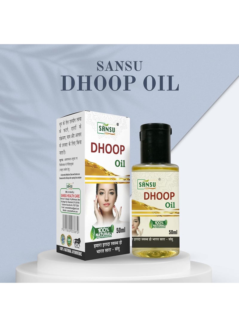 SANSU Sansu Dhoop Ka tel Natural 50ml with Bans Ka Tel 50ml Pack of 2  - Image 3