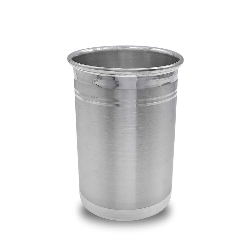 MAA SILVER MAA SILVER Pure Silver Glass Tumbler BIS Hallmarked Perfect for Serving Water Beverages 135ml Capacity97 Purity40 Grams Silver  - Image 1