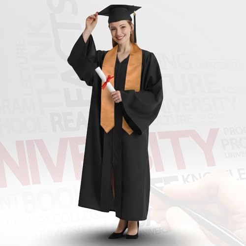 Sarvda Graduation Gown Set With Cap & Sash | Black Convocation Dress For Adult Boys & Girls | Convocation Ceremony Robe | Academic Gown for College & University Graduation | Free Size (18-25 Years) - Image 4