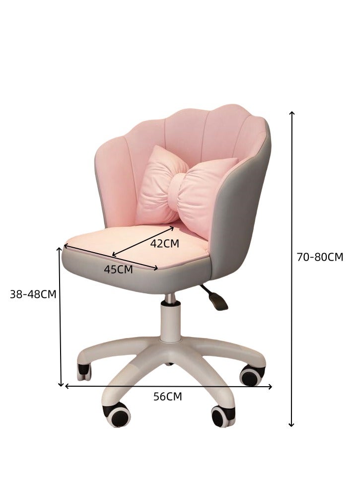 Tanwer Comfortable learning seat backrest, desk, swivel chair, dormitory chair, cute girl bedroom, computer chair - Image 2