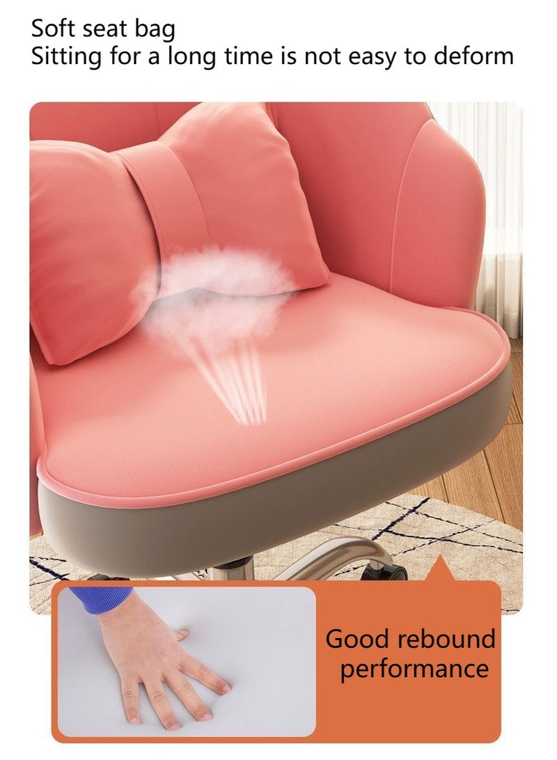 Tanwer Comfortable learning seat backrest, desk, swivel chair, dormitory chair, cute girl bedroom, computer chair - Image 5