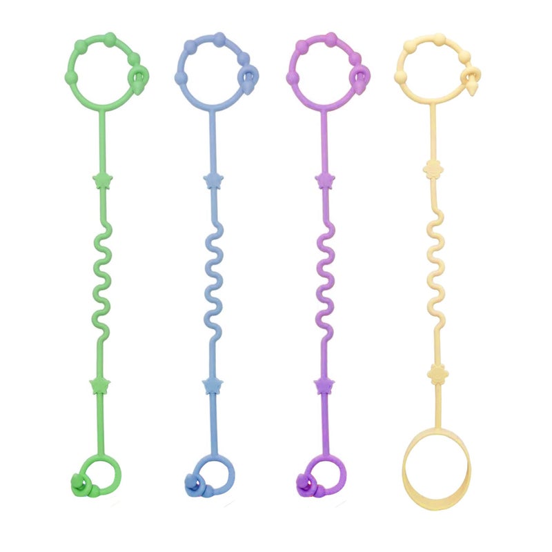 RTMOK Toy Straps for Baby,Silicone Setpacifier Clip,Applies to Car Seat Toy,Teether Toy,High Chair,Stroller Accessories,Baby Toy Clips,Cribs,Rocking Chair - Image 1