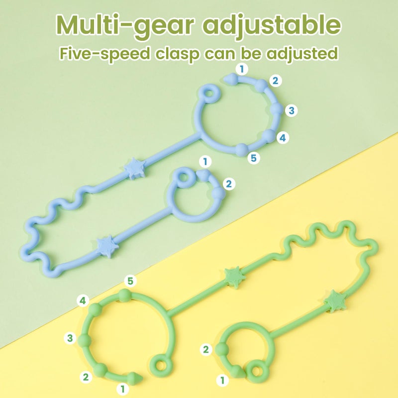 RTMOK Toy Straps for Baby,Silicone Setpacifier Clip,Applies to Car Seat Toy,Teether Toy,High Chair,Stroller Accessories,Baby Toy Clips,Cribs,Rocking Chair - Image 3