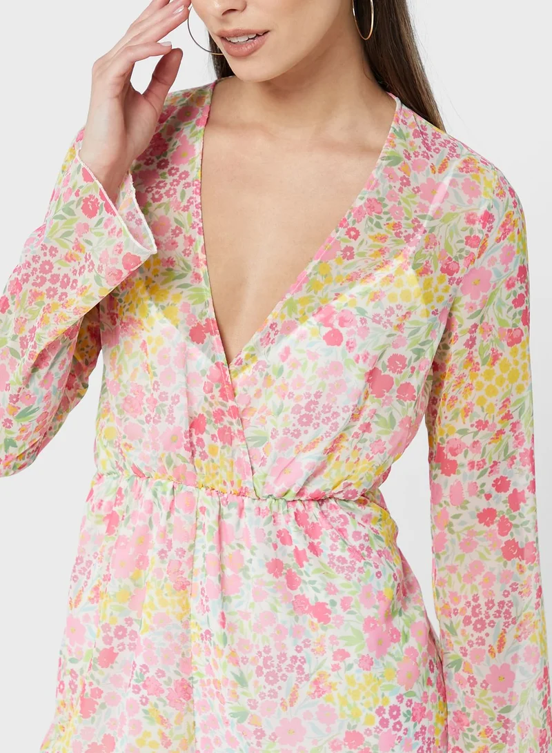 Miss Selfridge Floral Print Jumpsuit
