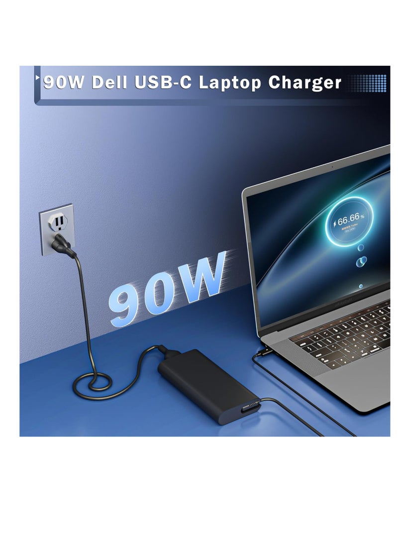 90W USB-C Charger for Dell Latitude 3400 3500 5289 5400 5420 5520 5410 5510 5530 5531 5511 7400 7430 7300 7330 XPS 13 9365 9360 9370 Type C Laptop Charger - Image 4