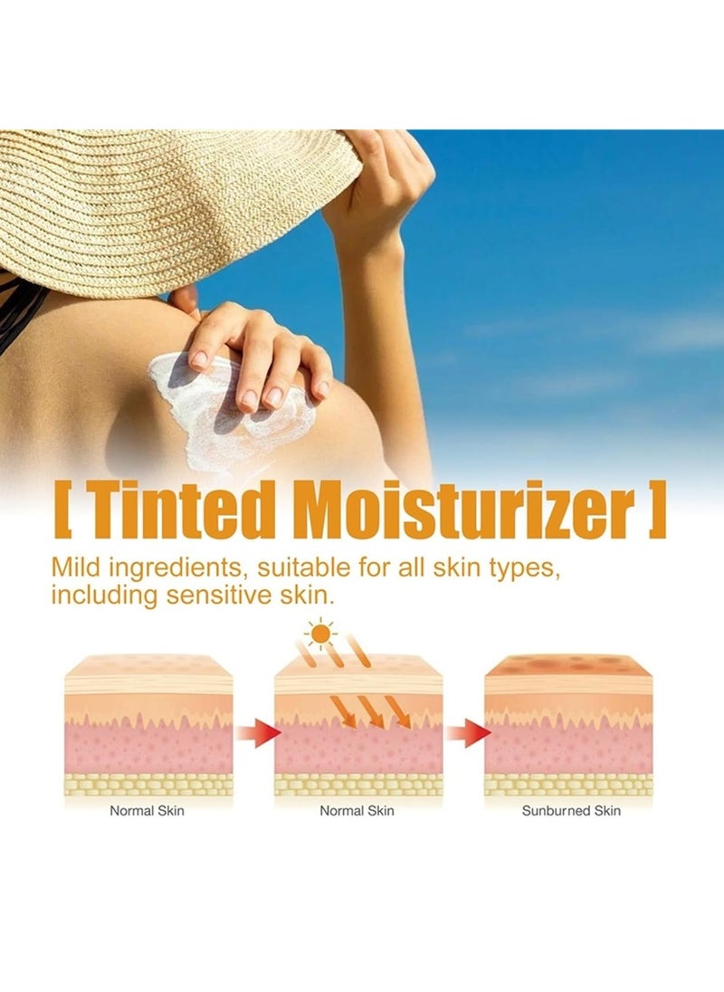 KASTWAVE - 50ml Tinted Sunscreen For Face(white), Face Sunscreen SPF 50+ PA++++, Daily Moisturizer Sunscreen for Face, Against UVA and UVB Rays, No White Cast, Hydrating Sun Essence Face Sunscreen - Image 1