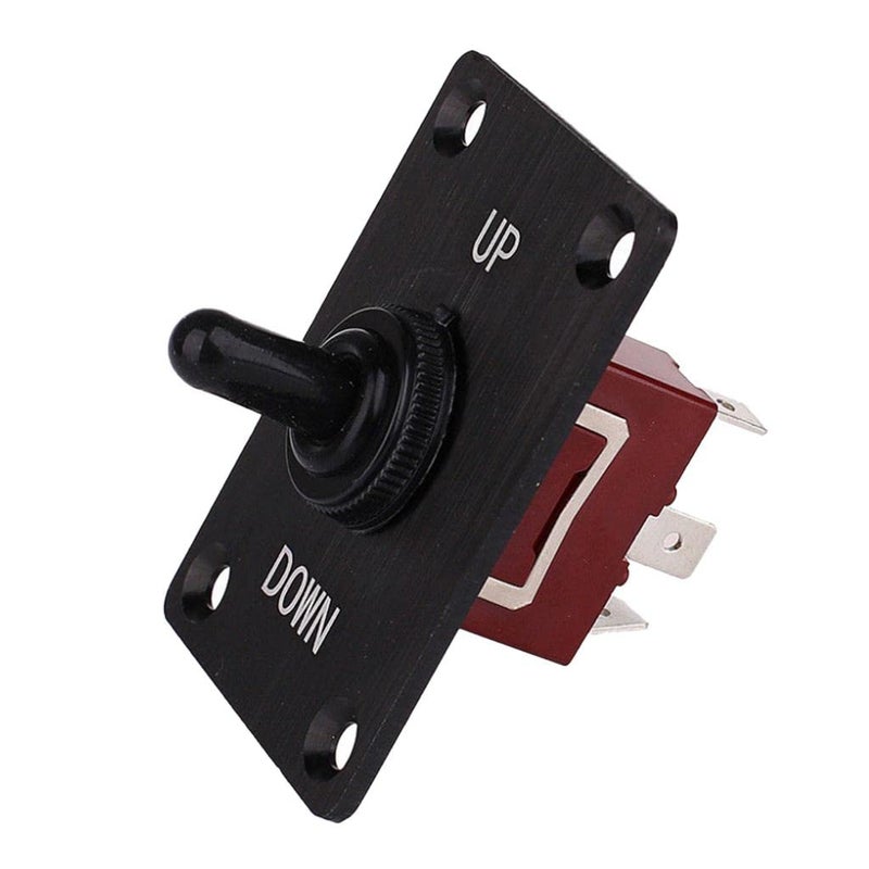 Black 12V 15A 3 Way On Momentary Toggle Tilt Trim Switch for Marine Boat - Image 1