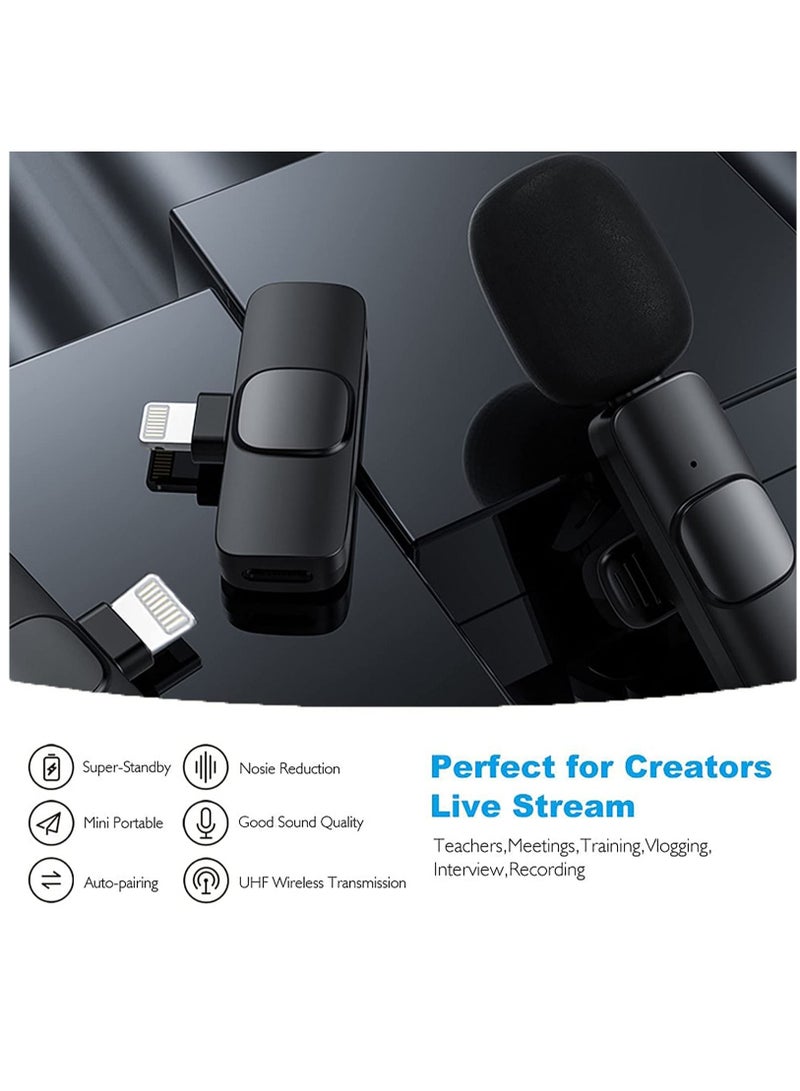 Y&D Wireless Lavalier Microphone 2.4G Radio Noise Reduction Suitable for iPhone iPad Record YouTube Facebook Live Interviews Meetings Tiktok Podcasts Video Blogs etc  - Image 2