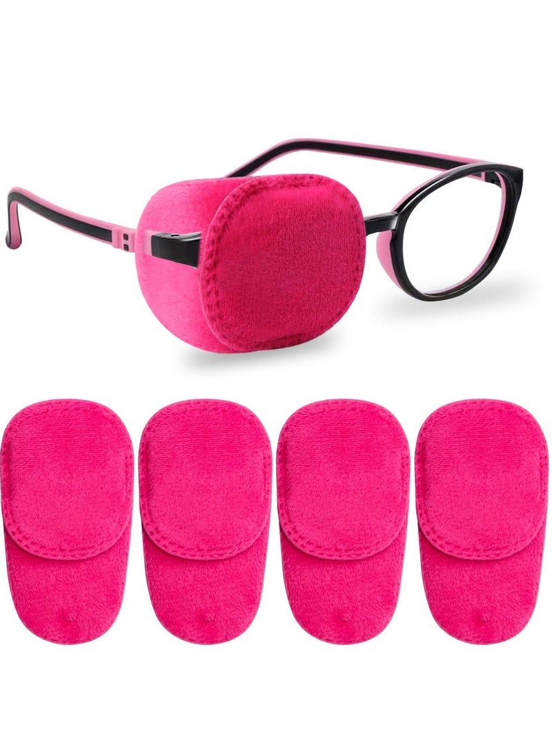 4 Pack Eye Patches for Kids Girls Boys Right & Left Eye Patch for Glasses, Lazy Eye Patch for Children Treating Lazy Eye Amblyopia Strabismus and After Surgery 10 x 5cm Full Coverage Pink - Image 1