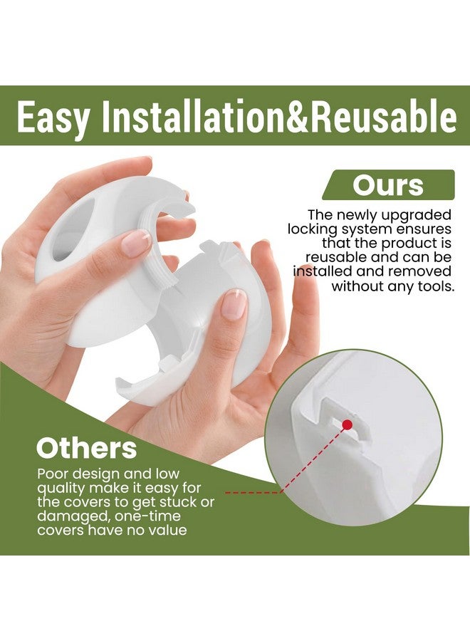 GCRQ Child Safety Door Knob Covers 4 Pack Reusable Baby Proof Door Knob Locks Baby Proof Door Handle Protector for Kids Universal Fit Easy Grip Lockable Design No Tools Needed - Image 5