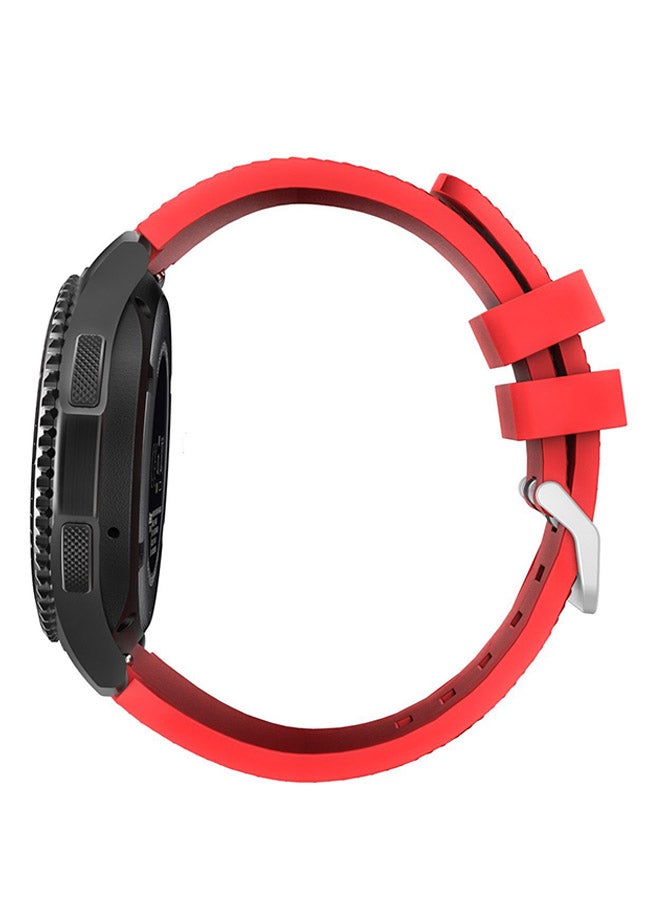 اليشمك سوار رياضي بديل من السيليكون الناعم لساعة سامسونج جير S3 فرونتير/S3 كلاسيك أحمر - Image 2