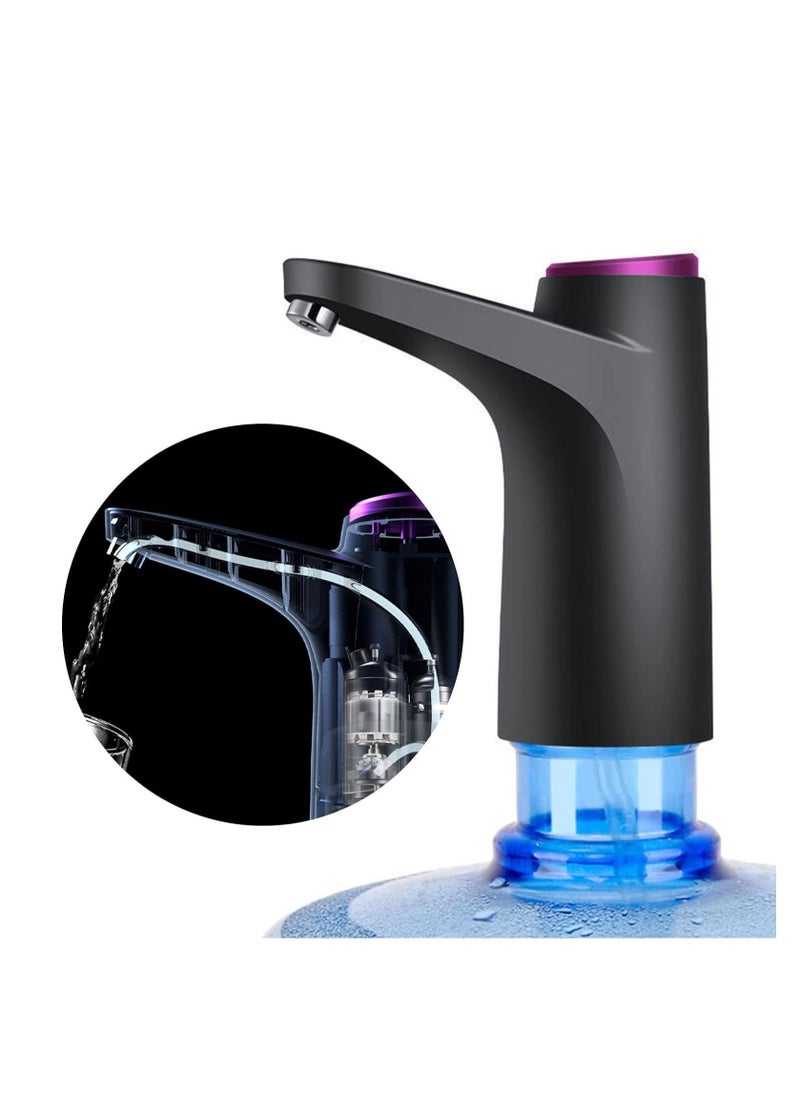 ELTRAZONE Automatic Water Bottle Pump Usb Electric Water Cooler Dispenser For Camping Household Black Bulit In Battery - Image 5