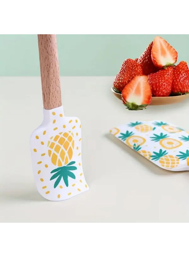 Summer Fruit Pineapple Cake Scrapers, Cream Spatulas 2pcs Baking Tools - Image 5