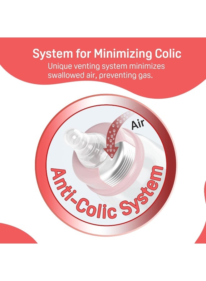 pigeon Peristaltic Baby Nursing / Feeding Bottle KPP Nipple L, For 9+ Month Babies, BPA Free, BPS Free, Blue and White, 240 ml, Pack of 2 - Image 2