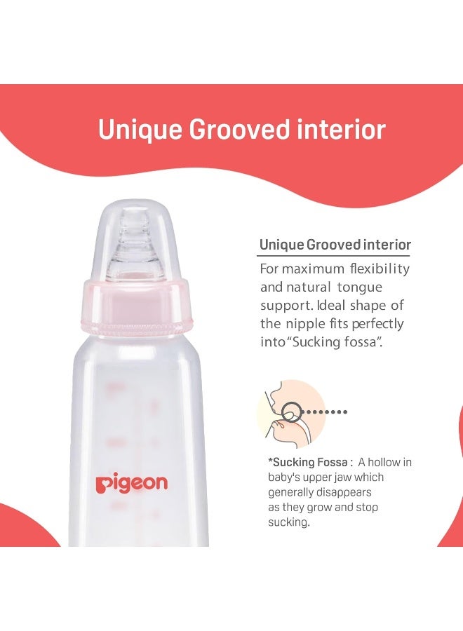 pigeon Peristaltic Baby Nursing / Feeding Bottle KPP Nipple L, For 9+ Month Babies, BPA Free, BPS Free, Blue and White, 240 ml, Pack of 2 - Image 3