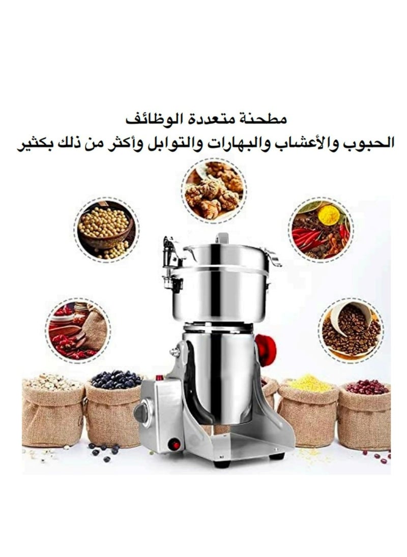 فورديل مطحنة توابل قوية بقوة 2000 واط ، يمكنها طحن ما يصل إلى 400 جرام مناسبة ل 5-8 أشخاص ، طحن حبة الهيل الكمون  - Image 4