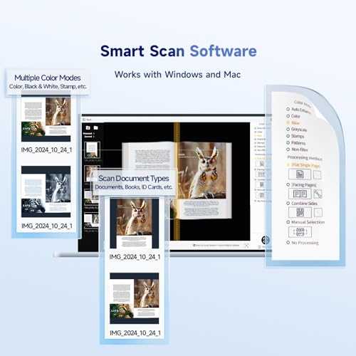 CZUR Shine Ultra Smart Portable Document Scanner, Thin Book Scanner with OCR, USB Document Camera for Desktop/Laptop, Capture Size A3, Compatible with Windows & Mac OS (Not for Android & iOS) - Image 4