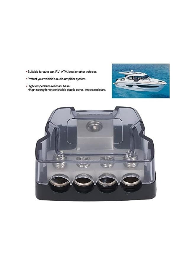 Generic 4 Way Power Distribution Block, Fuse Holder Amplifier Splitter Ground Distributor Car Audio Amplifier Vehicle Electronic Accessories  - Image 4