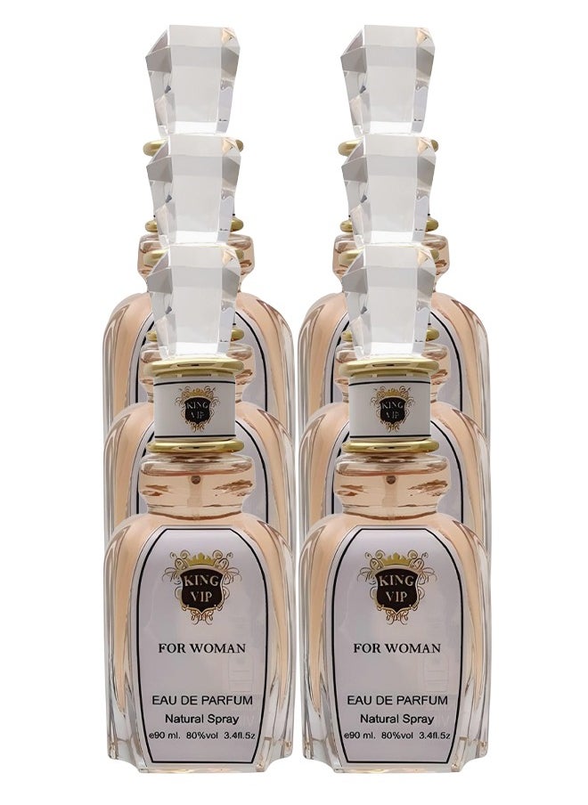 King - 6 Pieces King Vip Perfume For Women 90ml EDP - Image 1