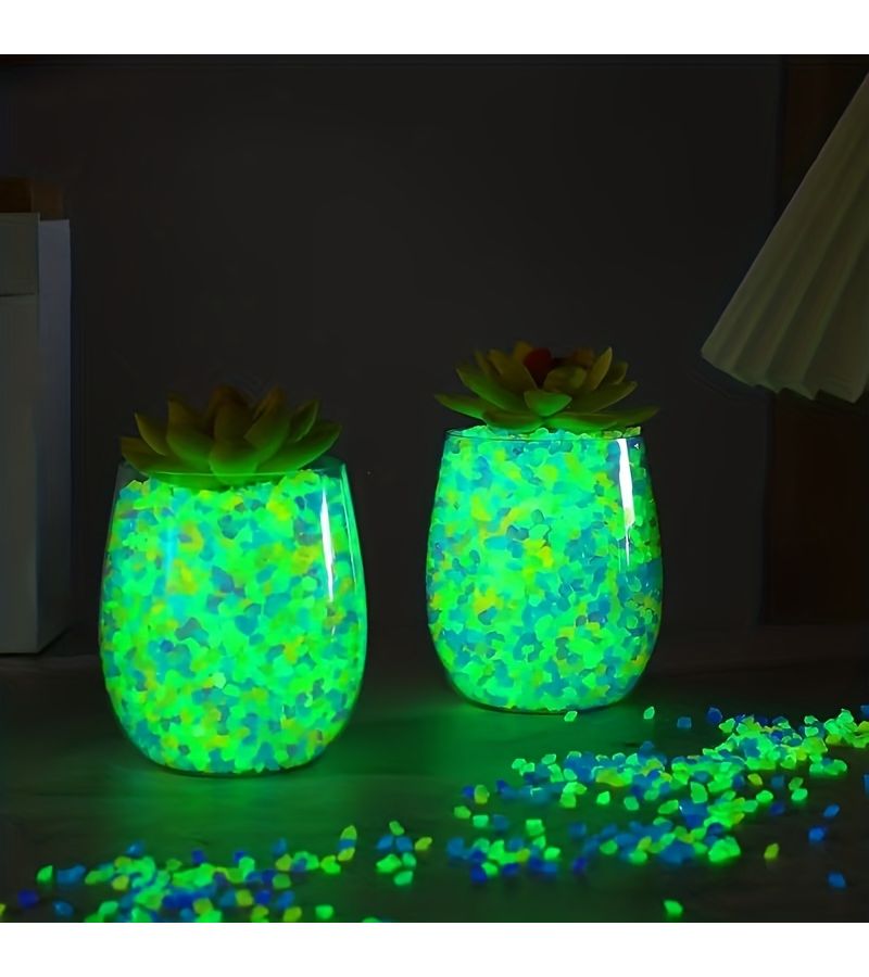 Green Glow In The Dark Miniature Garden Stones 16500pcs For Aquariums Pots - Image 5