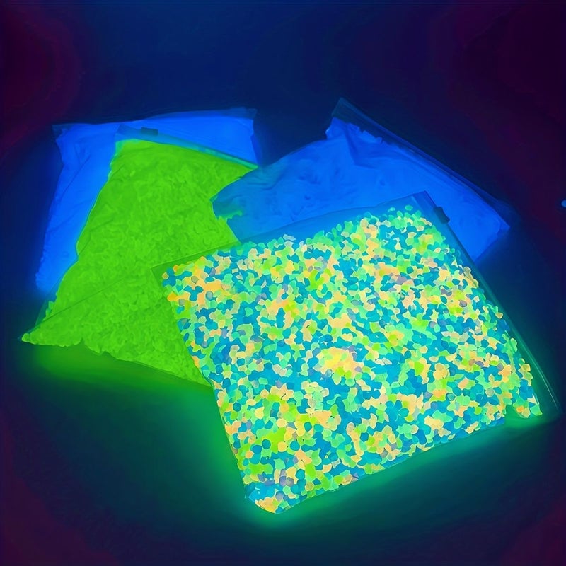Green Glow In The Dark Miniature Garden Stones 16500pcs For Aquariums Pots - Image 2