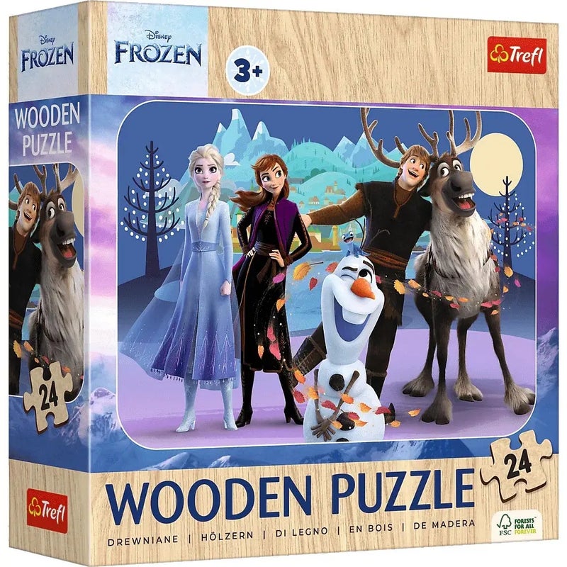Trefl - Disney Frozen Wooden Puzzle 24 Pieces - 20264 - Image 1