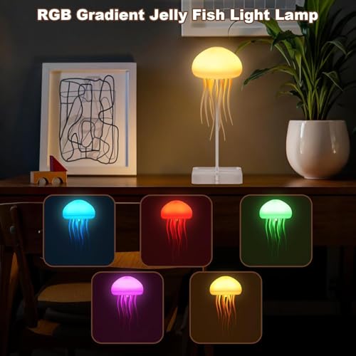 One94Store Jellyfish LED Night Light Lamp | Color Changing Baby Room Decor Lamp for Kids, Girls, Boys & Ocean Lovers | Aesthetic Ambient Light with Hanging Base – Jellyfish Design - Image 4