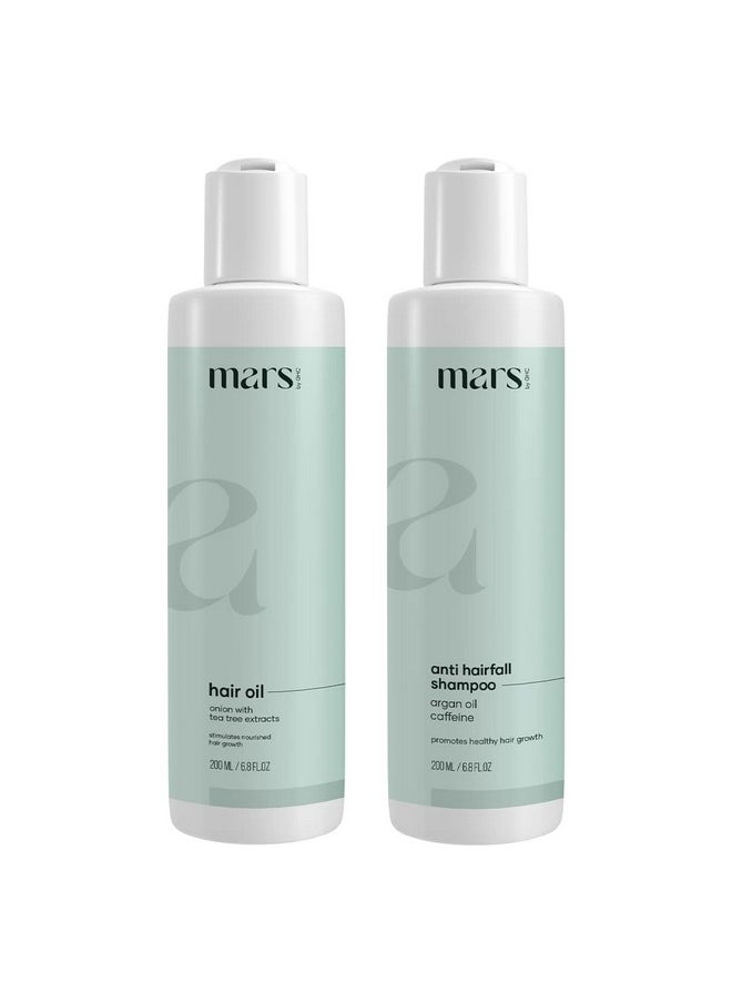 mars by GHC - Haircare Kit For Anti Hairfall Shampoo 200 Ml | Hair Growth Oil 200Ml | Nourishing Shampoo For Hair Fall & Hair Growth | Stronger, Thicker Hair With Onion Oil & Bhringraj Oil - Image 1