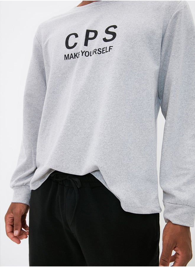 trendyol - Pajama Set - Black - Slogan - Image 1