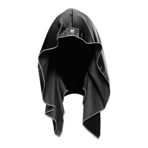 MISSION Cooling Hoodie Towel, Black - Soft, Durable Microfiber - Cools Up to 2 Hours - UPF 50 Sun Protection - Machine Washable - Image 1