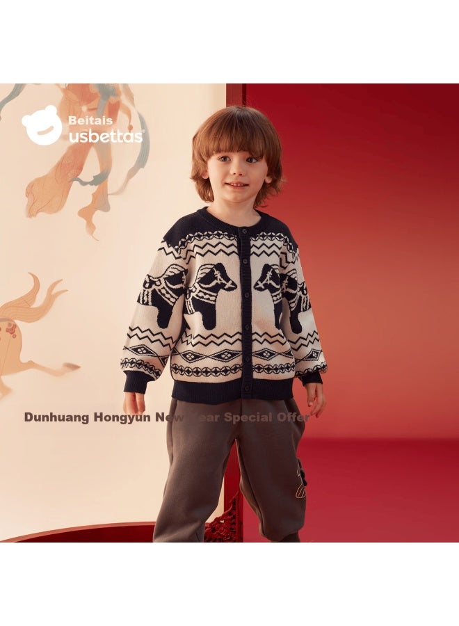 Beptides Betis Baby Jacket New Year Sweater Autumn Winter Newborn Boys Girls Outerwear Knit Cardigan Children - Image 1