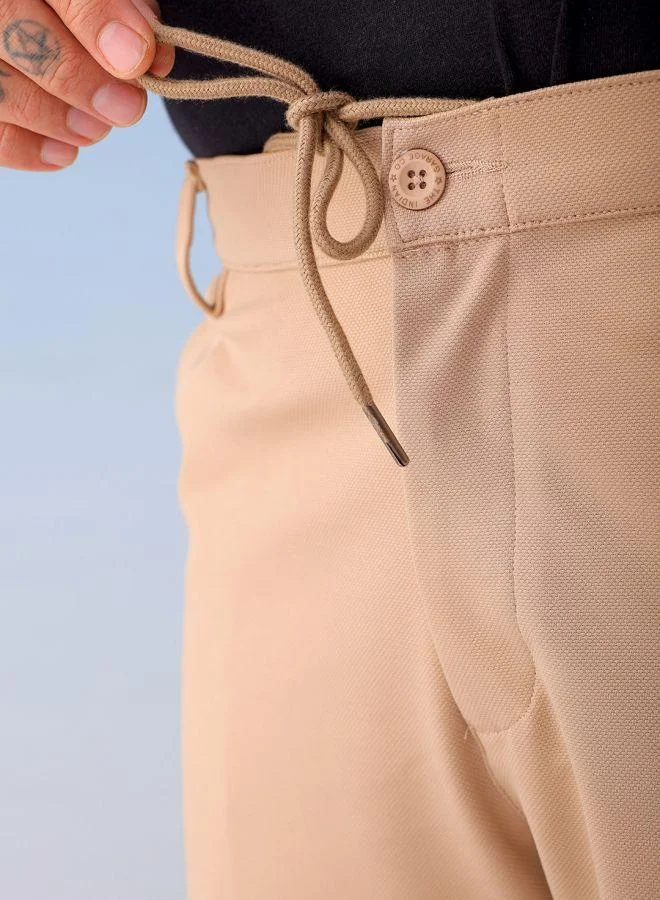 HARDSODA  Men Plus Size Regular Fit Self Design Mid-Rise Stretchable Chino Joggers for Men | Best Price UAE