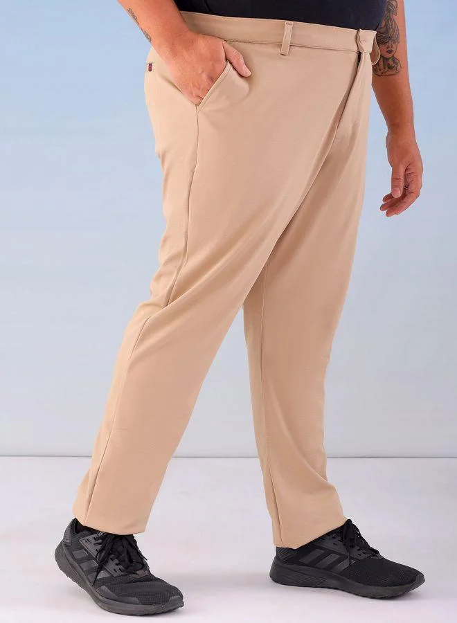 HARDSODA  Men Plus Size Regular Fit Self Design Mid-Rise Stretchable Chino Joggers for Men | Best Price UAE