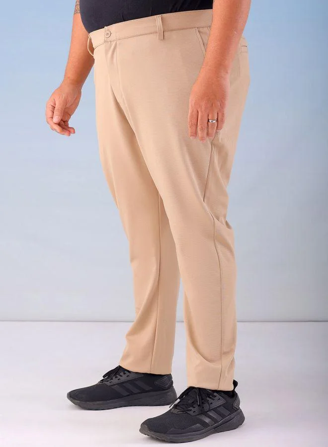 HARDSODA  Men Plus Size Regular Fit Self Design Mid-Rise Stretchable Chino Joggers for Men | Best Price UAE