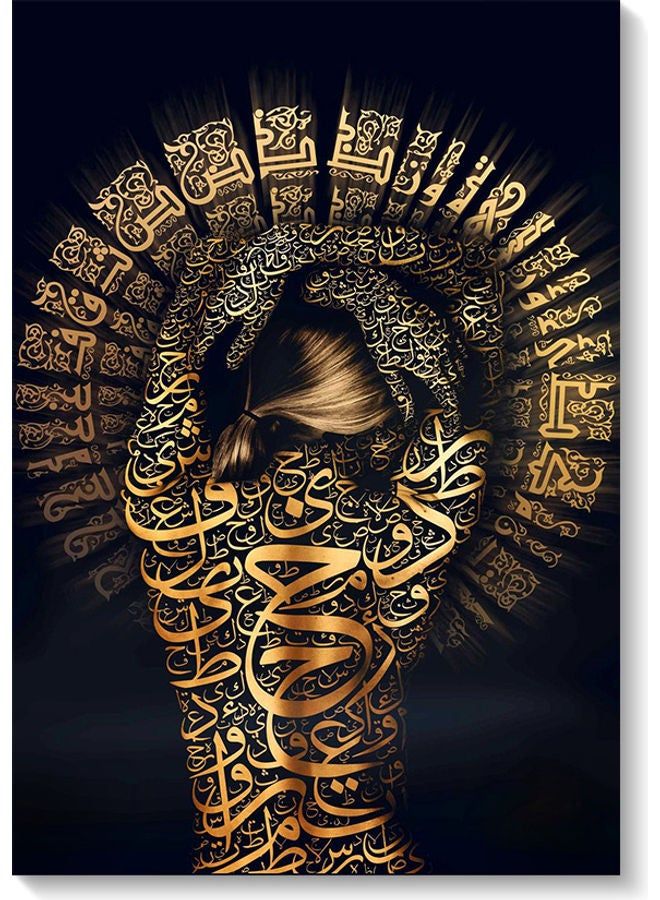 RYN Woman Calligraphy Wall Art Multicolour 40x60cm - Image 2