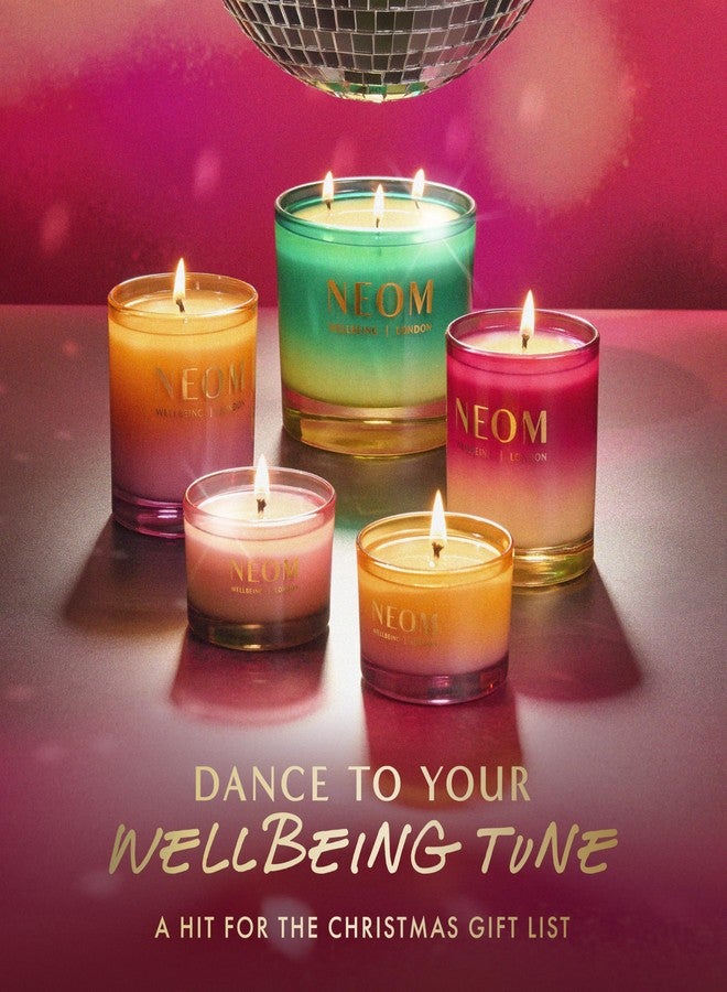 NEOM Christmas Wish Candle Travel Size | Mandarin, Cinnamon & Tonka Bean I Made with 100% Naturally derived Wax I Designed to Help You Relax and Unwind I Expertly Blended I Hand Finished - Image 2