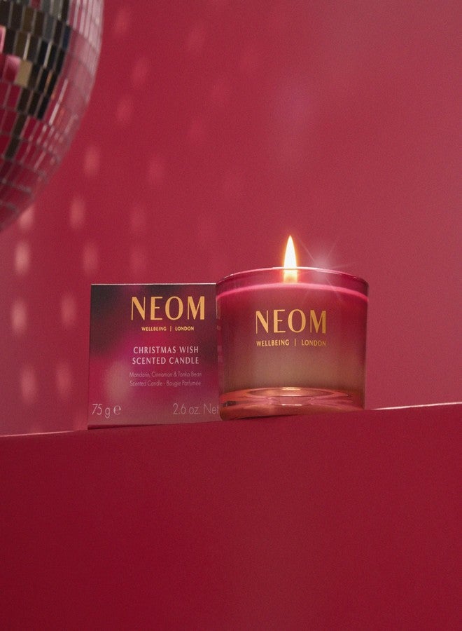 NEOM Christmas Wish Candle Travel Size | Mandarin, Cinnamon & Tonka Bean I Made with 100% Naturally derived Wax I Designed to Help You Relax and Unwind I Expertly Blended I Hand Finished - Image 3