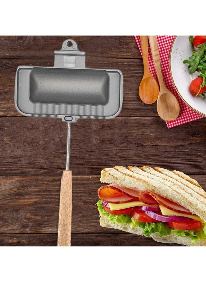 Generic - Sandwich Maker Grill,Sandwich Hand Toaster,Multifunction Double Sided Sandwich Hand Toaster, Toaster Sandwich Maker,Nonstick Breakfast Cooking Pan - Image 1