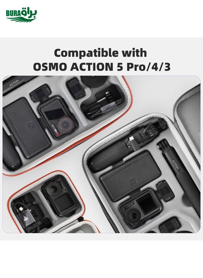 BURAQ For DJI Osmo Action 5 Pro / 4 / 3 Sunnylife Portable Carrying Case Mini Standard Combo Bag (Black)  - Image 4