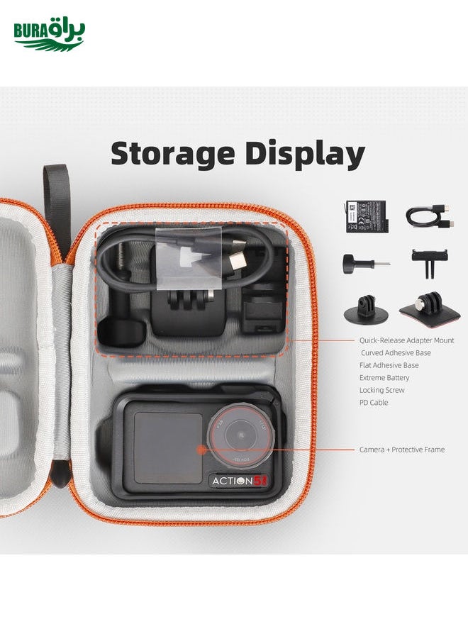 BURAQ For DJI Osmo Action 5 Pro / 4 / 3 Sunnylife Portable Carrying Case Mini Standard Combo Bag (Black)  - Image 2