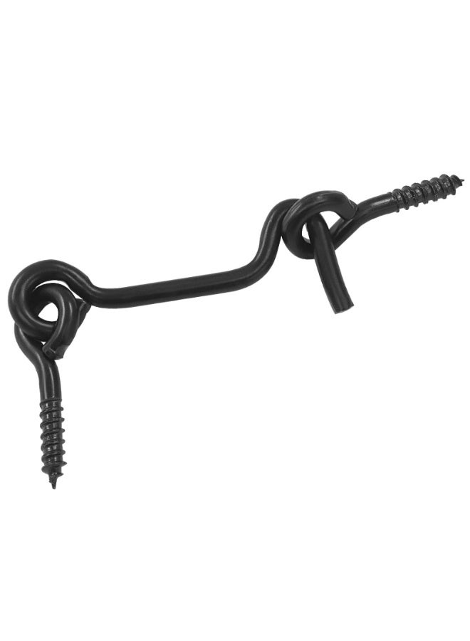 10 Pack 2 Inch Black Cabin Gate Hook and Eye Latch with Mounting Screws - Image 5