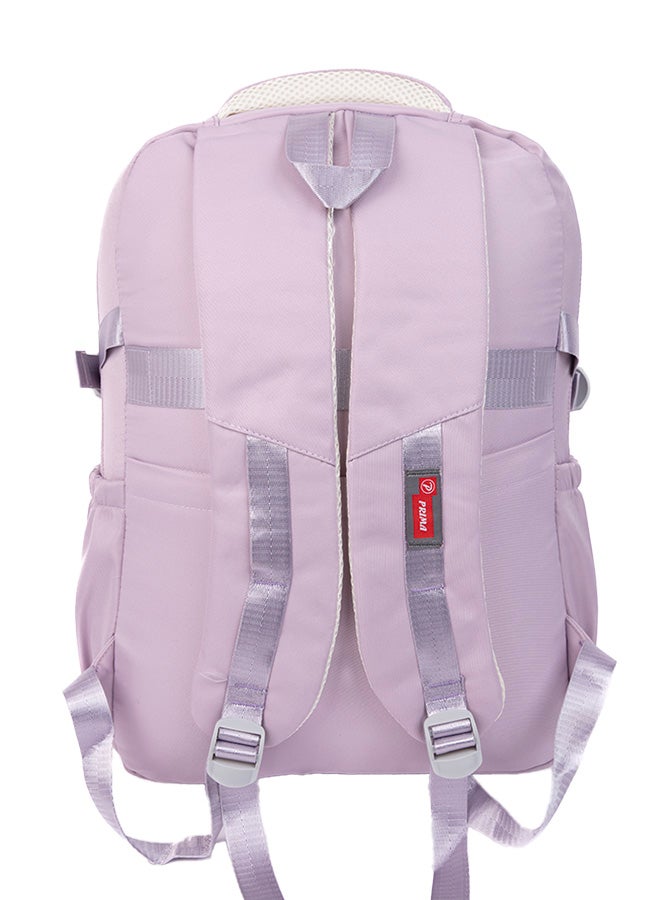 بريما شنطه مدرسيه ظهر 18 انش بطبعة ثلاثية الأبعاد لطيفة | شنطه خفيفة الوزن مع جيب عملات مجاني، مقابض مبطنة لتخفيف ألم الكتف، سحاب ناعم لا يعلق، جيب خلفي إضافي وحامل زجاجتين جانبي مزدوج، تصميم ملون وعملي - Image 2